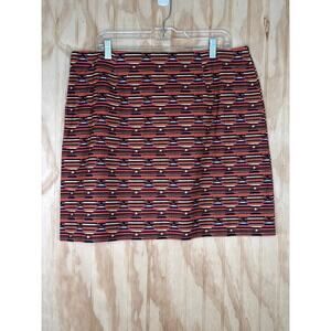 Loft Geometric Print Mini Skirt Size 16